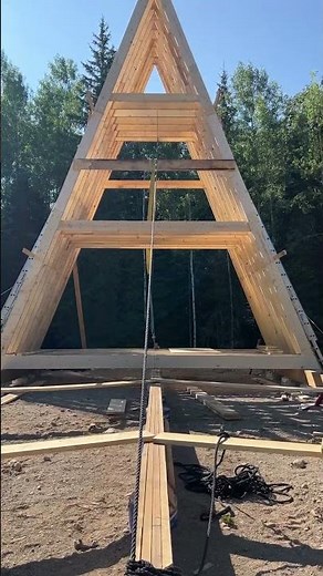 A-Frame Cabin Build! #cabin #cabinbuild #aframe #aframecabin #construction