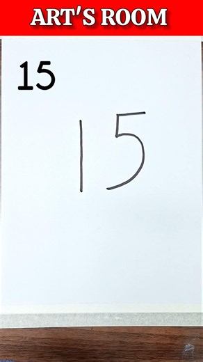 Easy Drawing Tricks With Numbers | Hen Drawing With Number 15 #shorts
