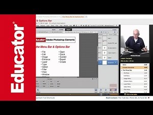 "The Menu Bar & Options Bar" | Adobe Photoshop Elements 11 with Educator.com