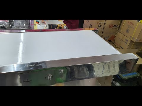 Food Grade PU White Conveyor Belt. Stainless Steel 304 Structure.