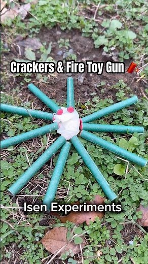 Cracker Fire Toy Gun Experiment #experiment #firecrackers #fireworks #crackers #lifehacks