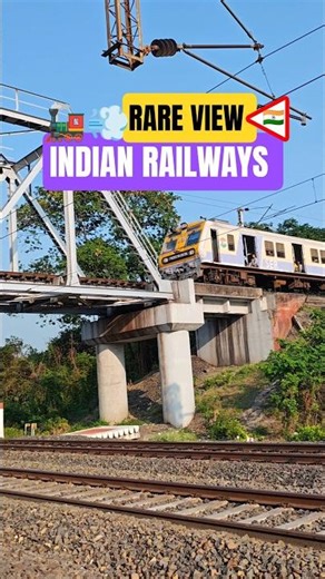Indian Railways Rarest View || Dangerous Crossing 😱 #shorts #train