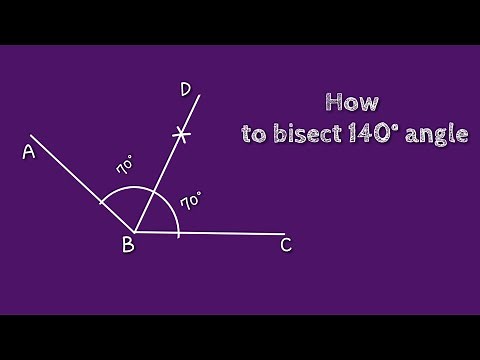How to bisect or divide 140° angle using protractor and compass .‪@SHSIRCLASSES‬.