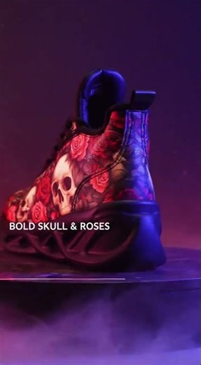 Walk Bold. Live Fearless. 🔥 Skull Rose Sneakers | Streetwear Style 2026