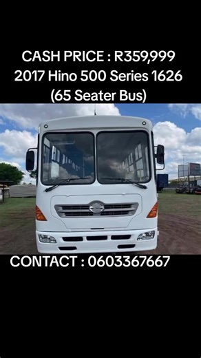 2017 Hino 500 Series 1626 Bus for Sale at R359,999