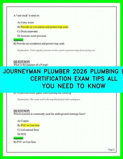 How To Pass Your 2026 Journeyman Plumber Exam: Complete License Guide and Certification Tips