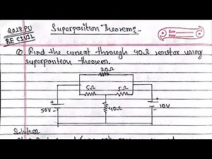 Superposition theorem 2018PU Basic Electrical Engineering BE civil first semester new course