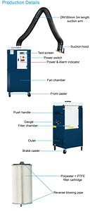 [Hot Item] HEPA Filter 99.9% 220V/380V Welding Soldering Fume Extractor Dust Collector Ksz-1.5s