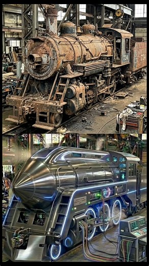 Old Rustic Train Restored & Upgraded into a 400 km /H High-speed Train ASMR
