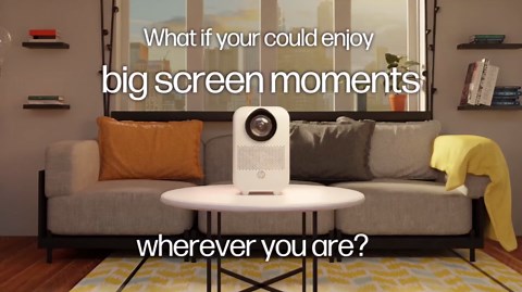 HP CC180 Promo 3in1 Portable HD Smart Video Projector with Roku Express HD /84" Screen