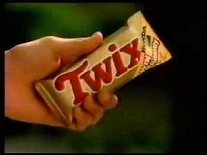 Twix candy bar commercial