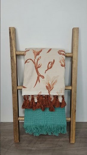 Mini Décor Ladder | Tea Towel Ladder DIY | Mini Farmhouse Ladder | How To Make A Mini Ladder #Shorts