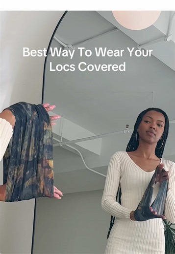 See how easy it is to wrap long locs in these infinity headwraps? 💯 They come in several colors, click the orange cart and shop now 💕 #locs#dreadlockstyle#headwrapstyles#dreads#dreadlockshairstyle