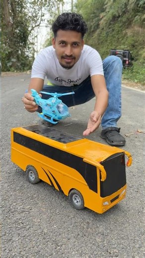 Helicopter vs Big Remote Control Bus Unboxing😱