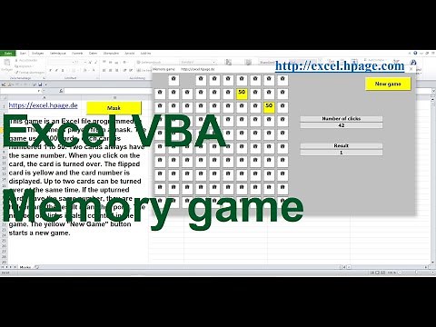 Memory game in Excel VBA