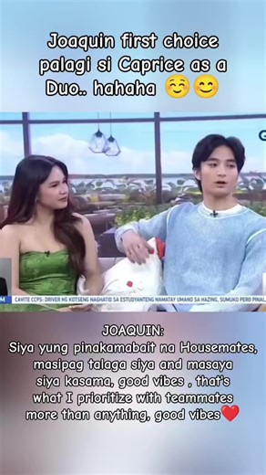 Joaquin's First Choice: Caprice Cayetano