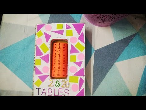 DIY Maths Tables Booklet | TLM for Tables 2 to 20 | Maths School Project