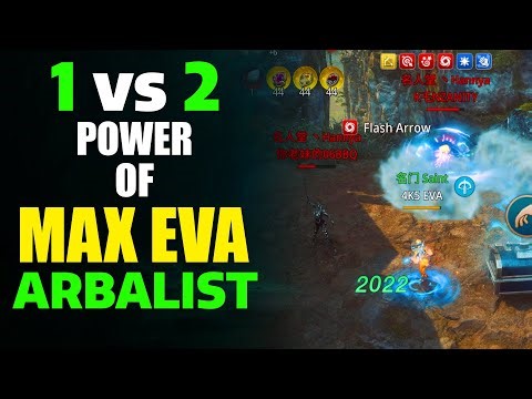 MIR4 PvP: 1 vs 2 – Power of Max EVA Arbalist!