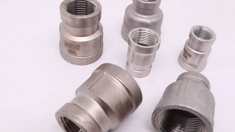 Reducing Coupling 3/4" x 1/4" NPT Female Threaded Pipe Fitting 304 Stainless Steel, 2 Pack