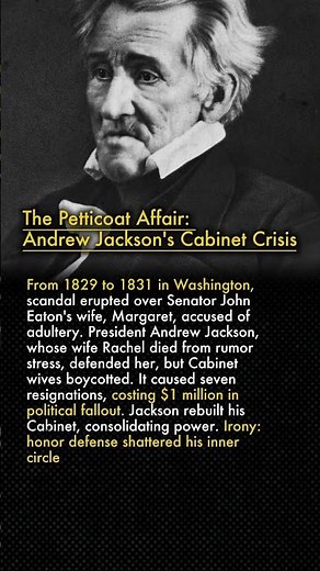 🔥 Jackson's Petticoat Scandal: Betrayal in the White House 💔🏛️
