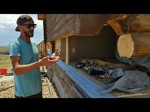 Log Rot Replacing Flashing, Sill Plate and or Closed-cell foam installation