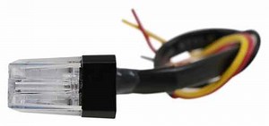 Low Profile LED Strobe Light - Surface Mount - Submersible - 23 Flash Patterns - Amber/White LEDs Bu