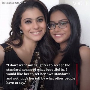 687K views · 10K reactions | “My mother taught me the most important trick to being labelled beautiful: to be who you are, no apologies,” Kajol says. | VOGUE India | Facebook