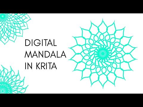 How to make a digital mandala in Krita (beginner's tutorial) / tool to create mandala in Krita