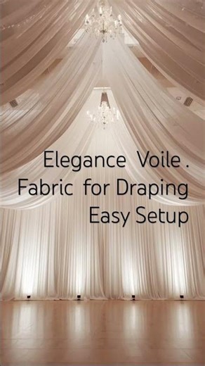 White Voile Fabric Draping for Weddings & Events