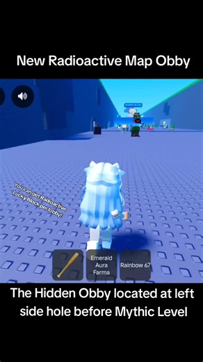 The Hidden Obby located at left side hole before Mythic Level at Radioactive Map, happens every hour and last 5 minutes Roblox Game: Escape Tsunami For Roblox #gametiktok #escapetsunamiforbrainrots#robloxfyp #robloxmemeedit #entertainmentpurposeonly