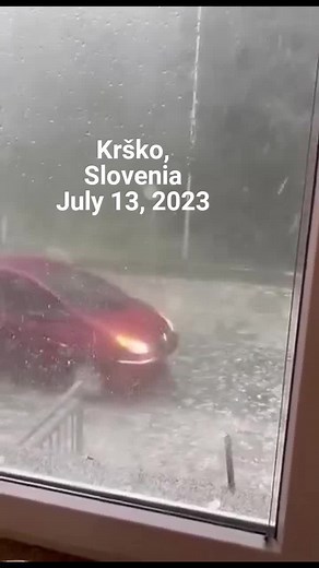 Toča in Krško: Konec nevihtne ujme 13. julija 2023
