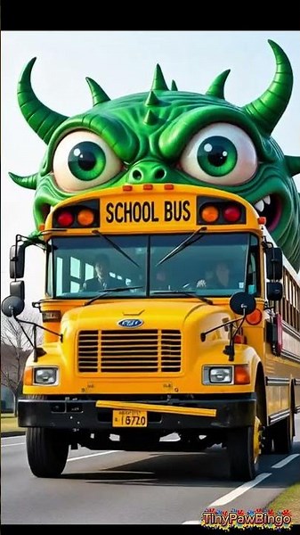 Alien attack on school bus🥺 #cat #alien #ufoキャッチャー #shorts #cartoon #cute #funny