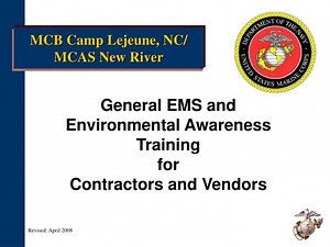 General EMS and Environmental Awareness Training for Contractors and Vendors - SlideServe