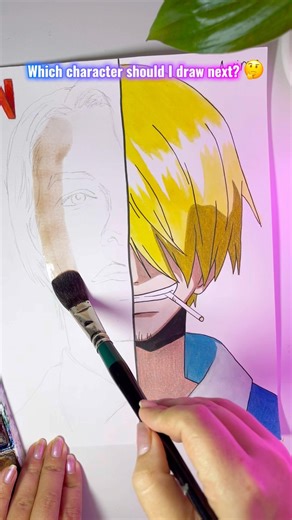 Drawing SANJI ✨ Netflix vs Anime ✨ #onepiece #draw #art #anime #animeart #sanji #netflix