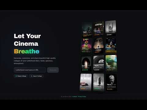 Last Boxd: Turn Your Letterboxd Diary Into a Poster Collage