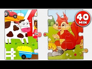 Learn Farm Animals and Numbers with Preschool Puzzle | Puzzle For Preschoolers