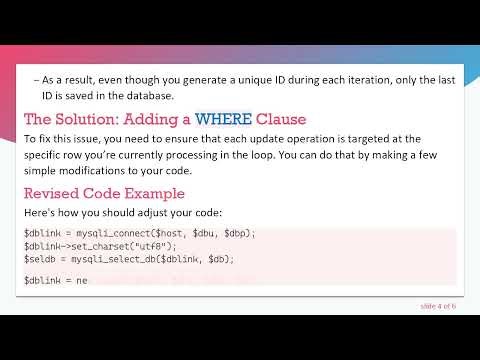 Solving the Issue of uniqid() Repetition in a PHP MySQL Loop