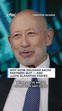 Why Some Goldman Sachs Partners Quit - And Lloyd Blankfein Stayed