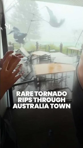 Rare tornado rips through Australia town