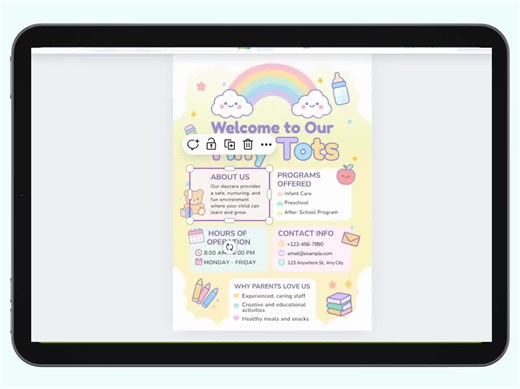 Daycare Flyer Template Editable Canva Childcare Preschool Marketing Flyer Printable Advertising Poster Home Daycare Enrollment Form Digital - Etsy