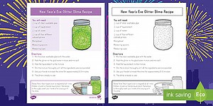 New Year's Eve Glitter Slime Recipe