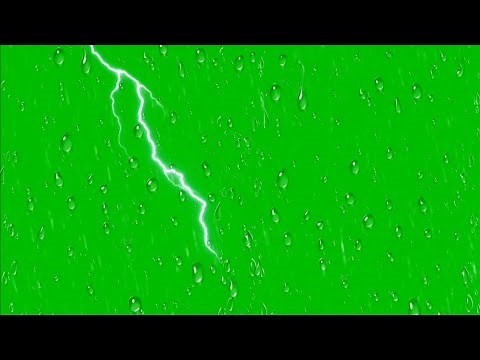 Thunderstorm lightning Rain Green screen effects HD video Footage