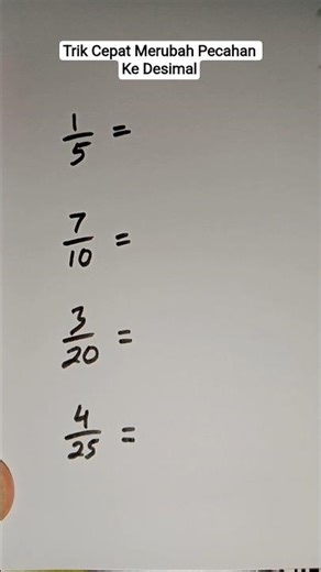 Amazing...Quickly and Easily Convert Fractions to Decimals #shorts #shortvideo