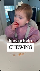 If your child mashes food but never really chews, this is for you. True chewing requires: ✔️ Lateral (to the side) tongue movement ✔️ Diagonal jaw movement ✔️ Jaw control and strength ✔️ Practice with the right textures I created my Chewing Guide to help parents: • Introduce simple mealtime activities to help advance chewing naturally • Choose the right foods • Reduce gagging, spitting and pocketing Comment “CHEWING” and I’ll send you the guide! — ChiKids Feeding Helping babies & toddlers move f