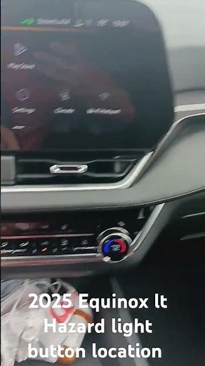 Hazard light button location 2025 Equinox lt