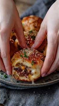 Cheesy Baked Meatball Sliders 🧆🧀