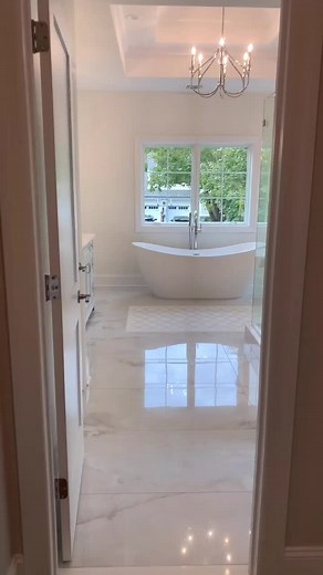 A peek into the master bath #fyp #masterbath #bathroomdesign #bathroomgoals #bathroommakeover #milliondollarlisting #dreamhouse #luxuryliving