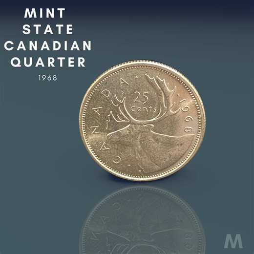 1968 Canadian Quarter | MS63+ | 50% Silver | 25 Cents | Queen Elizabeth | Coin Collection | Silver Stacking - Etsy Canada
