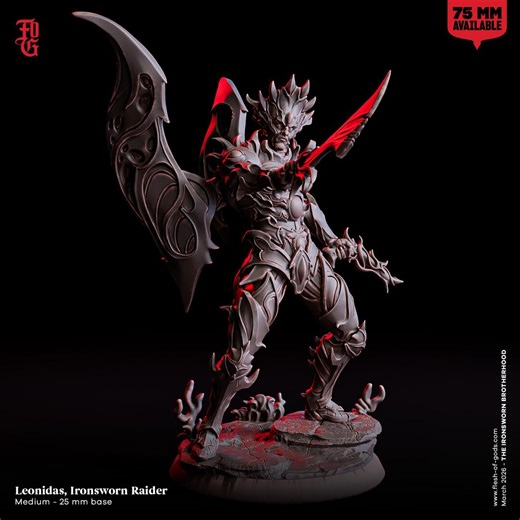 Ironsworn Raider Miniature Angel Human Winged Monster Miniature | 32mm Scale 75mm Scale | DnD Miniature Dungeons and Dragons DnD 5e