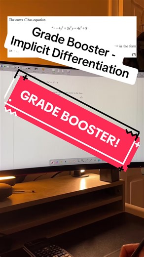 Grade Booster! Implicit Differentiation #maths #alevels #edexcel